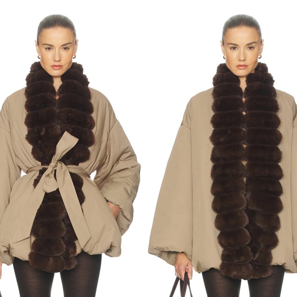 Helsa Bubble Puffer With Faux Fur (BRAND NEW WITH ALL TAGS/PACKAGING INTACT)
